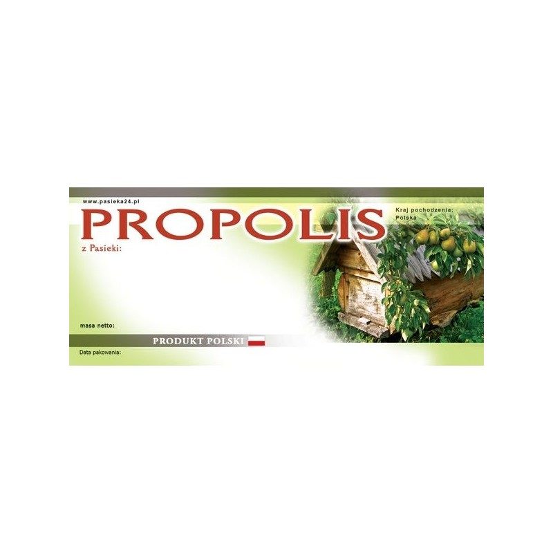 Etykieta na propolis – PASIEKA