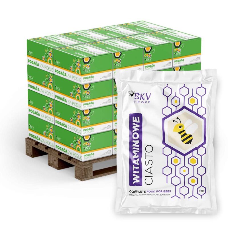 paleta bkv witaminowe 810 Ciasto dla pszczół z witaminami 1kg - BKV, paleta - obrazek 1
