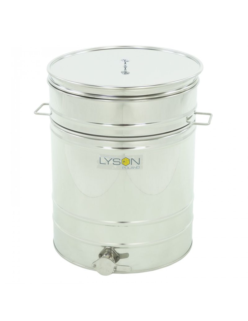 Odstojnik 100L, nierdzewny, uchwytami i z sitem – ŁYSOŃ