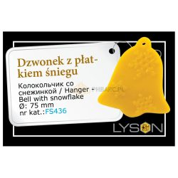 Forma silikonowa – Dzwonek z płatkami śniegu – zawieszka