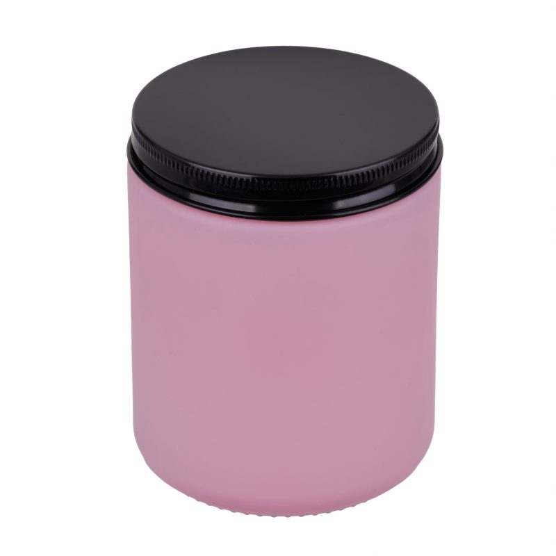 Słoik różowy mat 250 ml + nakrętka