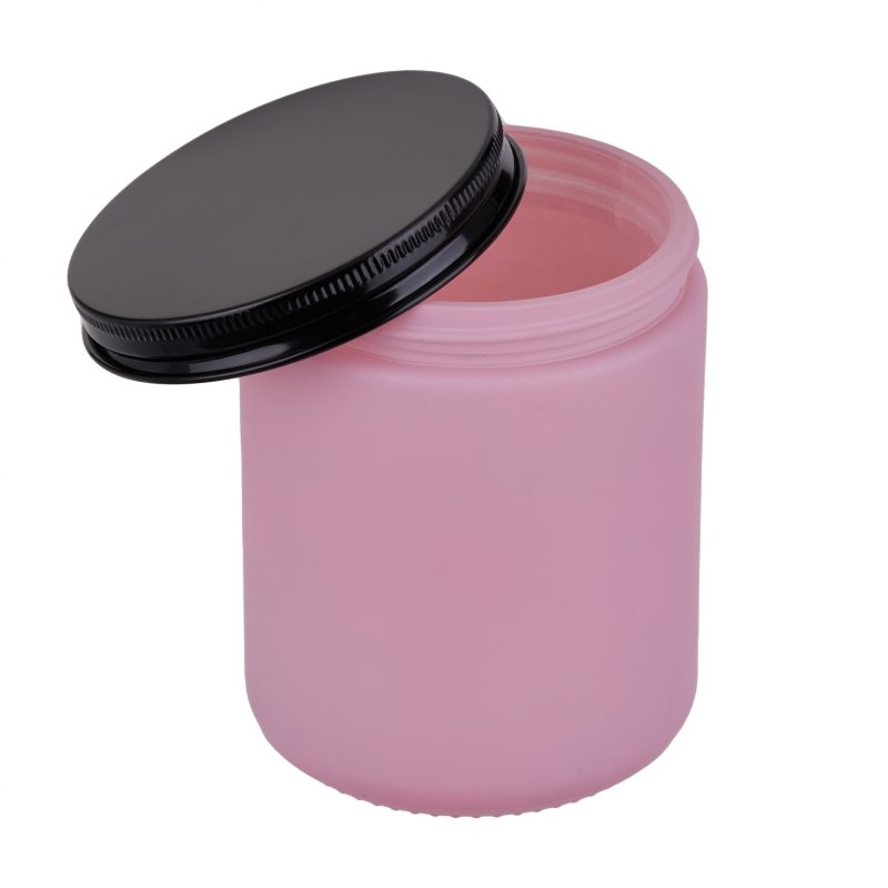 Słoik różowy mat 250 ml + nakrętka