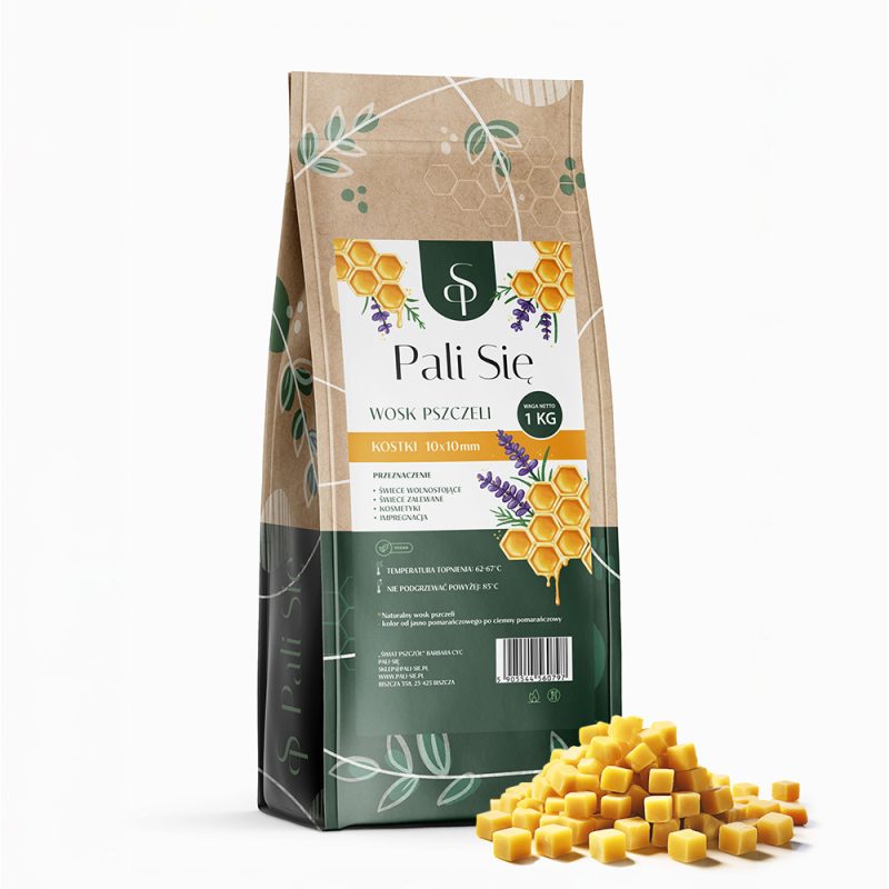 Wosk pszczeli do świec, kostka - 100g | 250g | 500g | 1kg | 5kg - obrazek 1