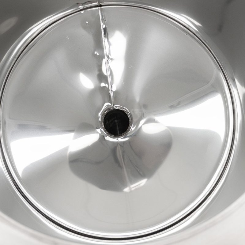 Odstojnik nierdzewny z płaszczem grzewczym 70L, 230V, stożkowe dno – PREMIUM – ŁYSOŃ