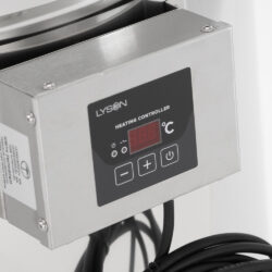 Odstojnik nierdzewny z płaszczem grzewczym 150L, 230V, dno stożkowe – PREMIUM – ŁYSOŃ