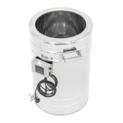 Odstojnik nierdzewny z płaszczem grzewczym 70L, 230V, stożkowe dno – PREMIUM – ŁYSOŃ