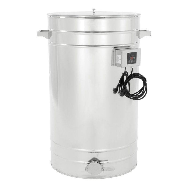 Odstojnik nierdzewny z płaszczem grzewczym 150L, 230V, dno stożkowe – PREMIUM – ŁYSOŃ Odstojnik nierdzewny z płaszczem grzewczym 150L, 230V, dno stożkowe – PREMIUM – ŁYSOŃ