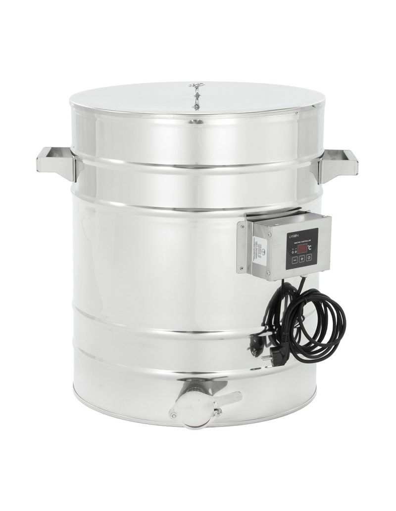 Odstojnik nierdzewny z płaszczem grzewczym 50L, 230V, dno stożkowe – PREMIUM – ŁYSOŃ Odstojnik nierdzewny z płaszczem grzewczym 50L, 230V, dno stożkowe – PREMIUM – ŁYSOŃ