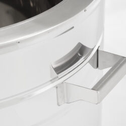 Odstojnik nierdzewny z płaszczem grzewczym 200L, 230V, dno stożkowe – PREMIUM – ŁYSOŃ