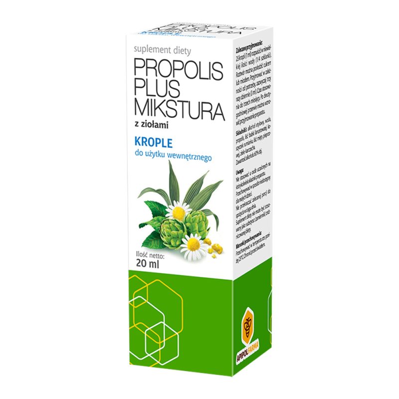 Propolis Plus Mikstura krople 20ml – FARMINA Propolis Plus Mikstura krople 20ml – FARMINA