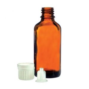 Butelka brązowa 10ml z kroplomierzem  + zakrętka