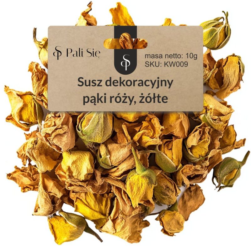 Susz dekoracyjny - pąki róży, żółte, 10g - PALI SIĘ - obrazek 1