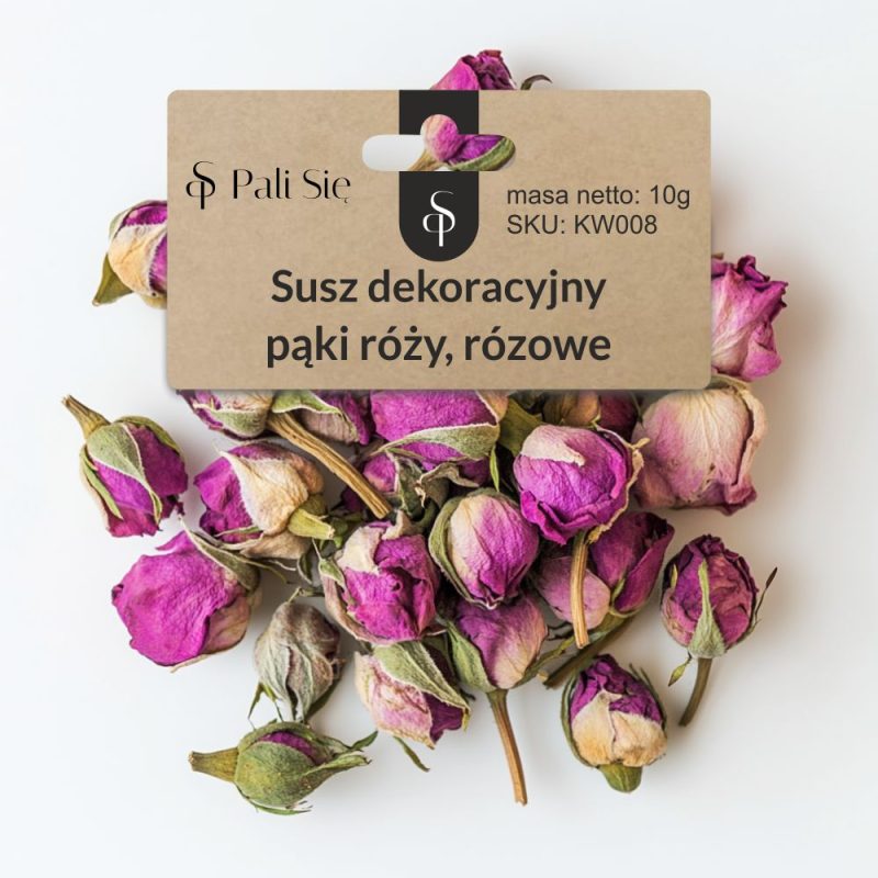 Susz dekoracyjny - pąki róży, różowe, 10g - PALI SIĘ - obrazek 1