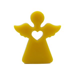 Figurka woskowa - Aniołek z sercem, duży, wosk pszczeli