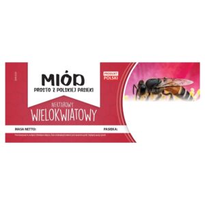 Etykieta na miód – 100 szt. – Seria 13 – różne gatunki
